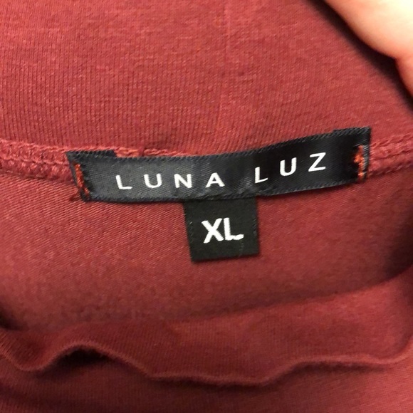 Luna Luz burgundy dress new with tags! Never worn. - Picture 5 of 6